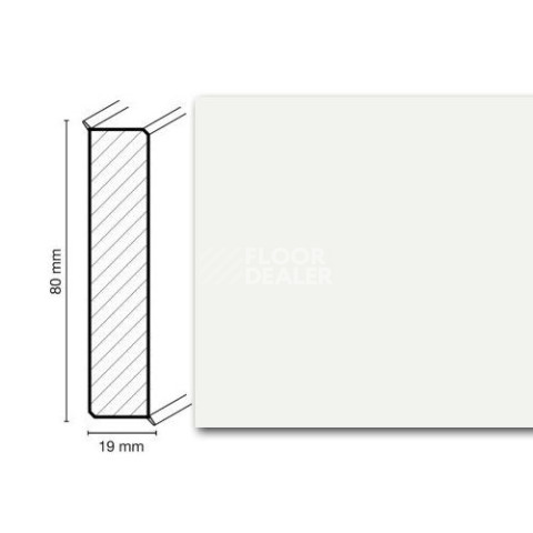 Плинтус Широкий плинтус Cubu flex life XL 80/19 5012 Белый фото 1 | FLOORDEALER
